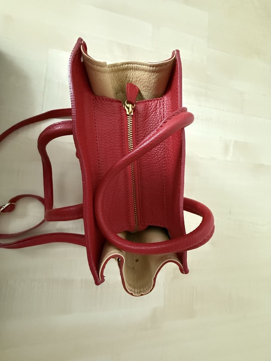 Borse da donna: Rote vintage Ledertasche mit Schulterriemen – Usato da Neerach venduto da lar_tkp2 1