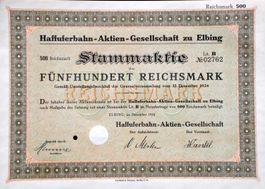 Haffuferbahn-AG, Elbing - 1924 (Stamm)
