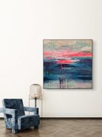 Originales abstraktes Bild 90x90x3cm