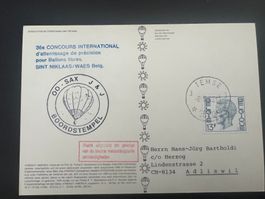 Ballonpost 1976 Belgien org.Unterschrift Dolder  (G2409)