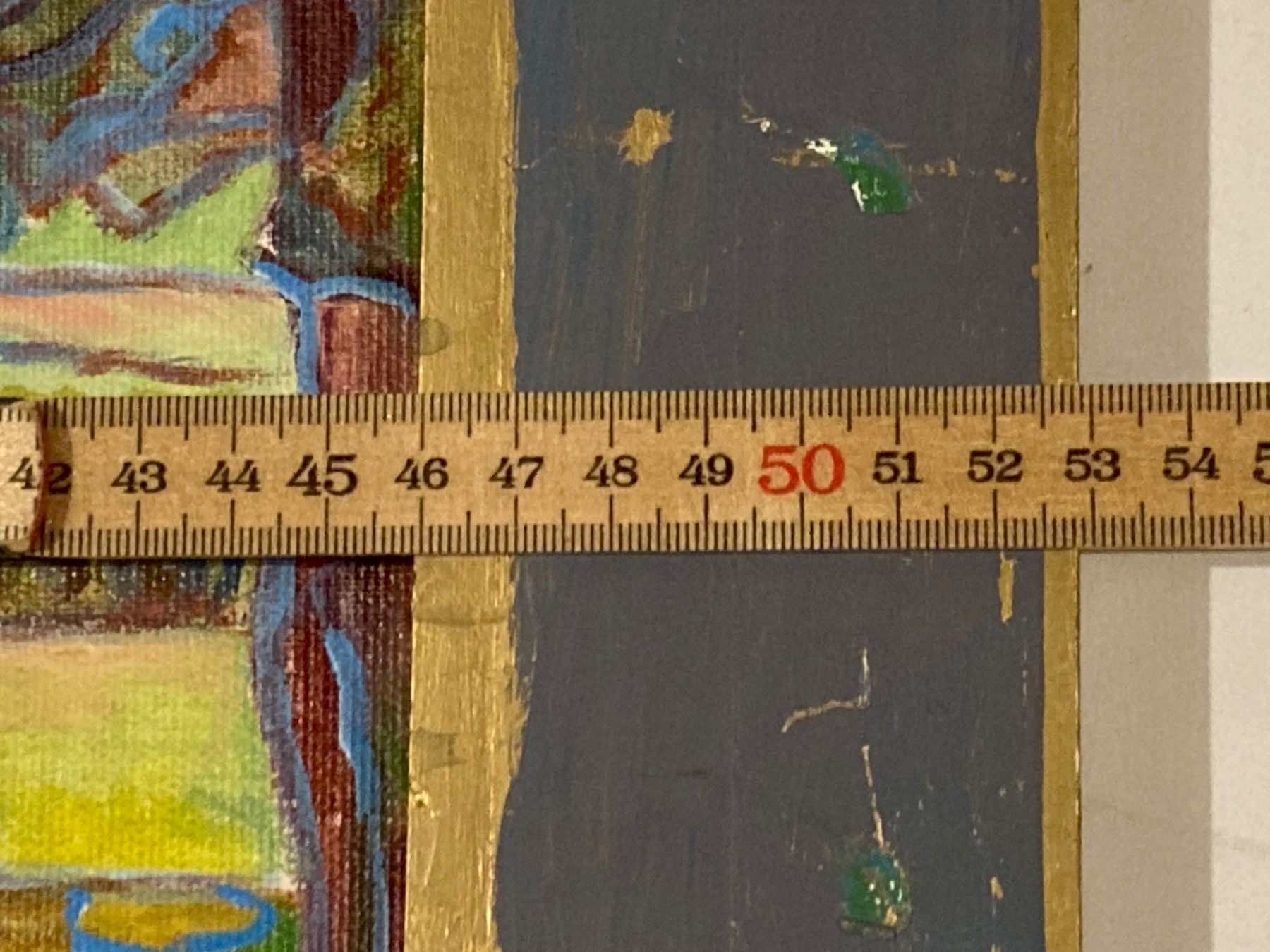 Gemälde: Anna Leone 1960 Landschaftsgemälde Mädchen mit Puppe, Bäume – Gebraucht aus Hirzel von pjn_d7xp 7