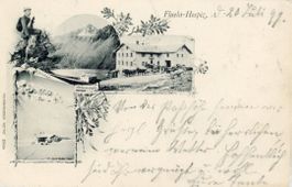 Flüela - Hospiz  GR  mit Stabstempel: FLÜELA-HOSPIZ  um 1899