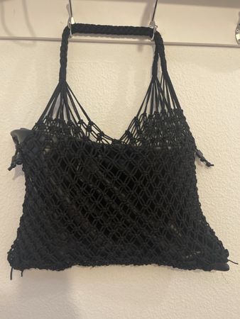 Sisley Tasche schwarz Netzoptik guter Zustand