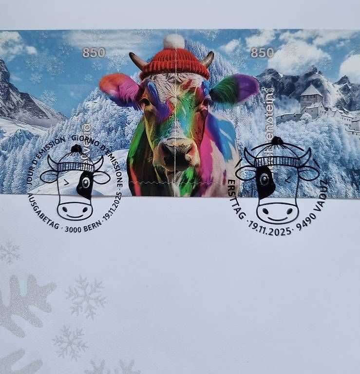 Tutti i francobolli: CHLI 2.0 Rainbow cancelled suisse  – Nuovo e nell'imballaggio originale da Les Genevez JU venduto da bertrand7