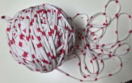 Jersey Garn, Textilgarn, Rot-Weiss, zum Stricken, Häkeln
