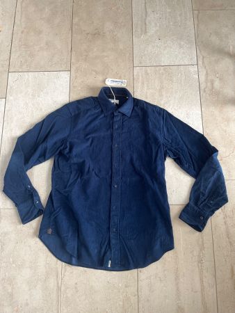 Tintoria Mattei Shirt Corduroy Blue Comfort - 40