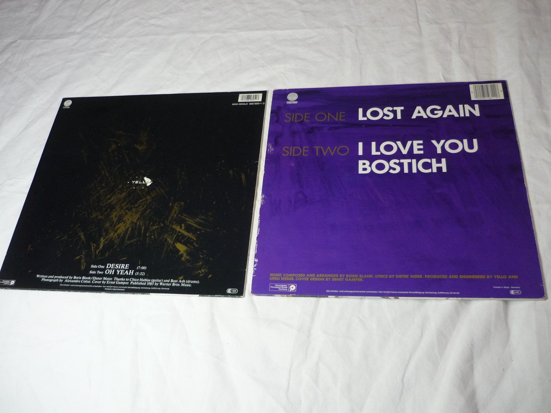 Dischi in vinile: 2x 12" Schallplatten - Yello - desire + lost again – Usato da Beringen venduto da zzRegal 1