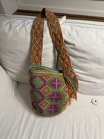 Colorful woven bag, handmade, boho style