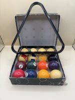 Jeu de billes billard Aramith vintage Belgique + triangle