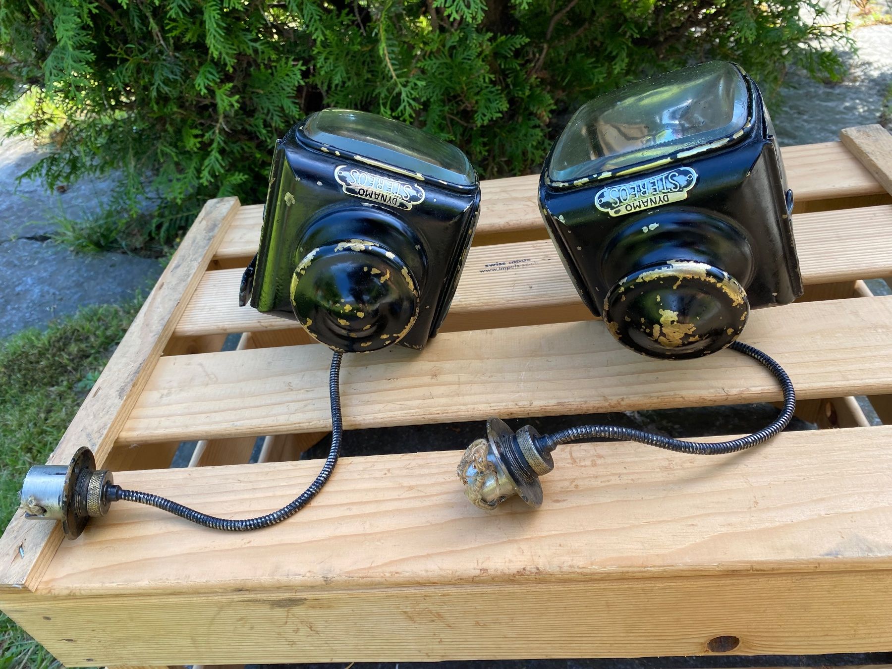 Carrozze: 1 Paar antike Dynamo Stereos Paris Oldtimer Lampen – Usato da Feldbach venduto da Fea1 6