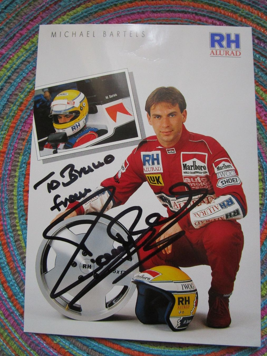 Autografi: MICHAEL BARTELS D AUTORENNFAHRER ANTIKES AUTOGRAMM – Usato da GUTENSWIL venduto da Alpina6