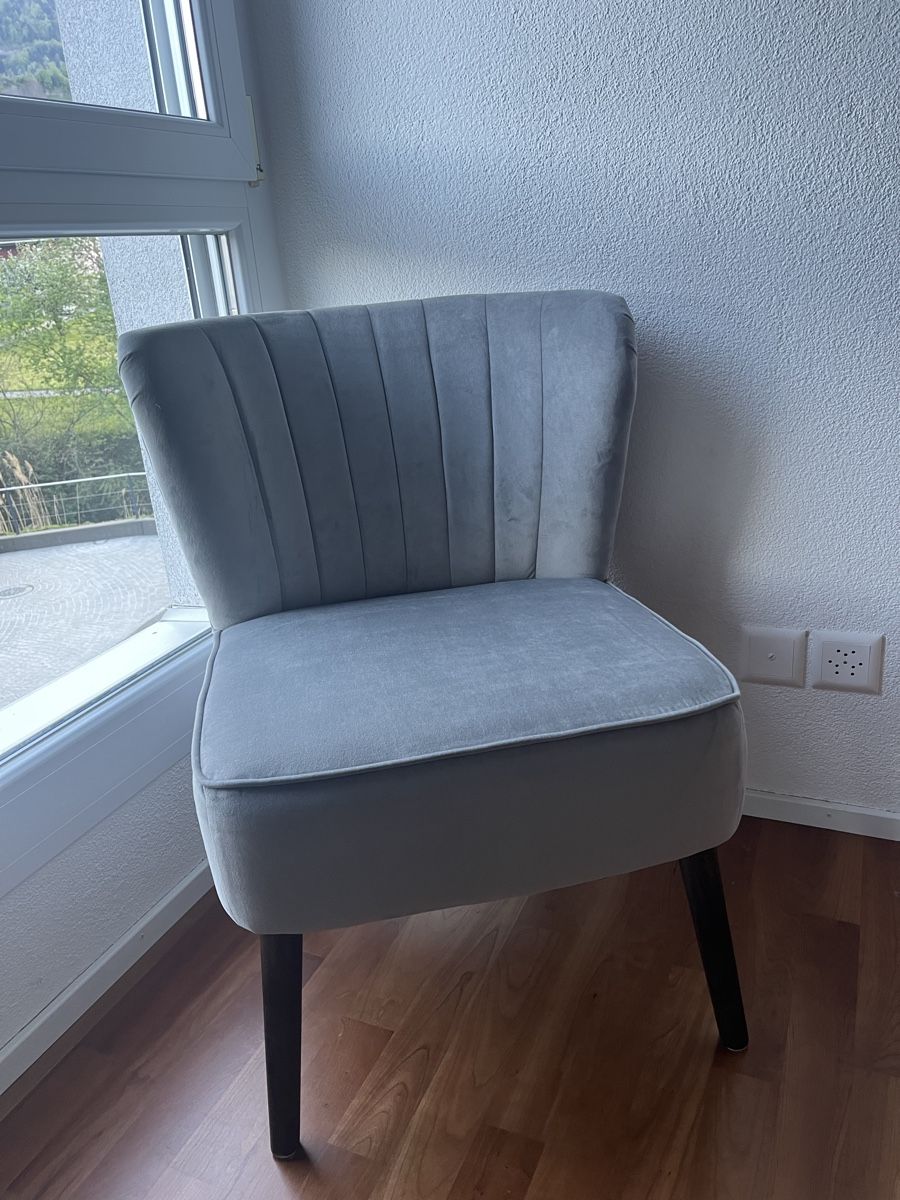 Sedie: Sessel Samt/Velours Hell Grau/Blau – Usato da Oberarth venduto da pau_h8rf 1