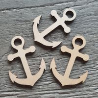🐸 ANKER AUS HOLZ 3mm / Basteln / Deko / maritim