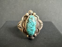 Indianer Navajo Silber Ring mit Türkis