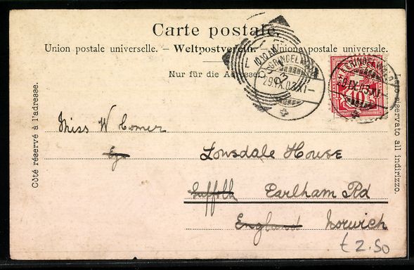 Cartoline postali: AK Grindelwald, Das Dorf, 1903 – Usato da Berlin venduto da bartko-reher 1