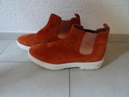 Neuwertige Homers Leder Stiefeletten orange Gr. 41 - 426268
