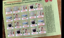 Coop Sammelkarte mit 40 Marken neuwertig