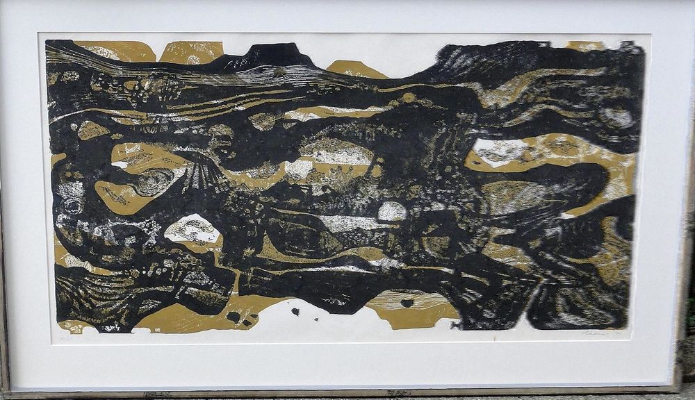 Grafik Lithografie Holzschnitt Hädrich signiert Winterthur 1
