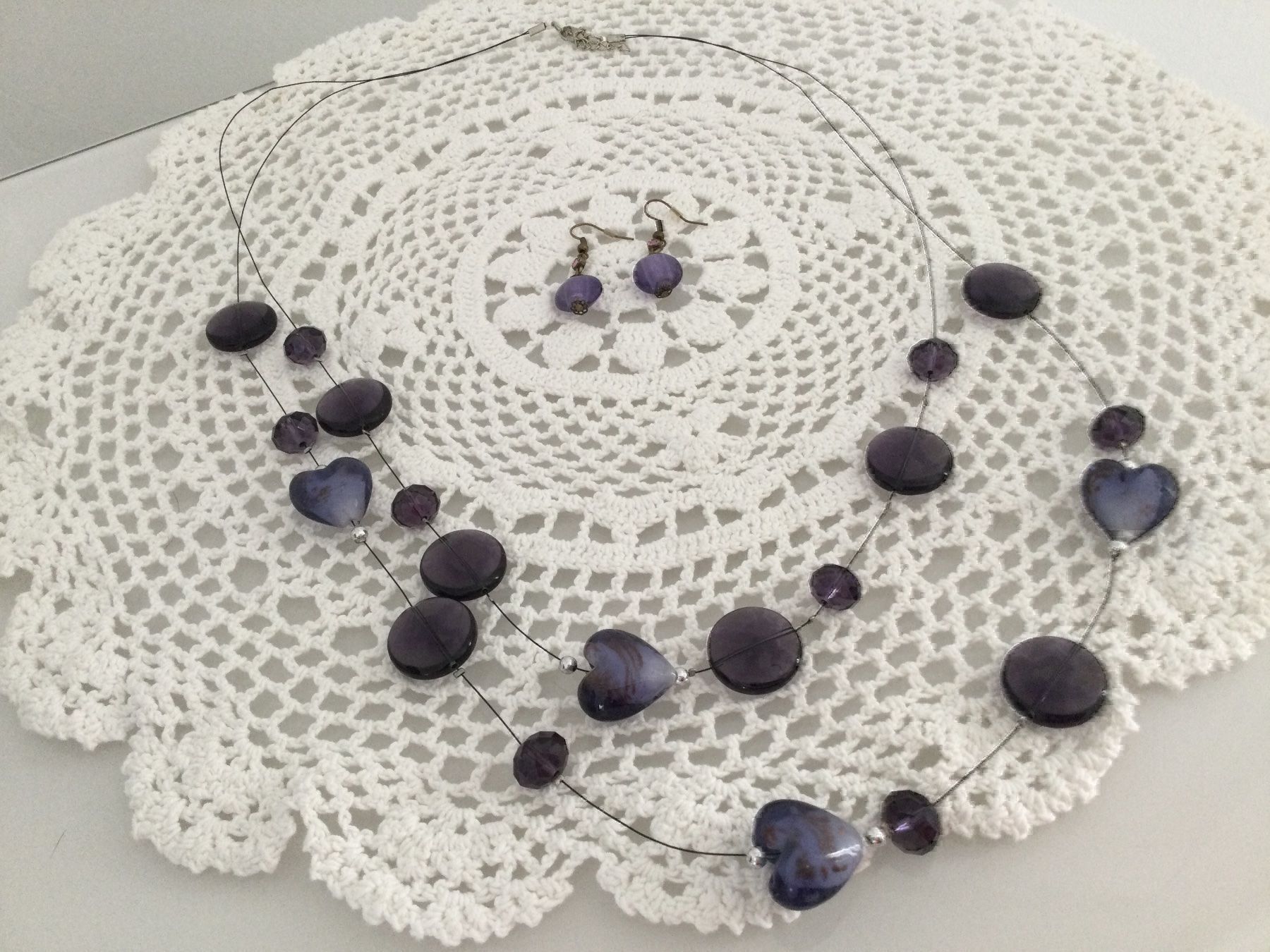 Ketten: Collier + Boucles perles verre améthyste – Neu und originalverpackt aus Agiez von chouchanelle 4