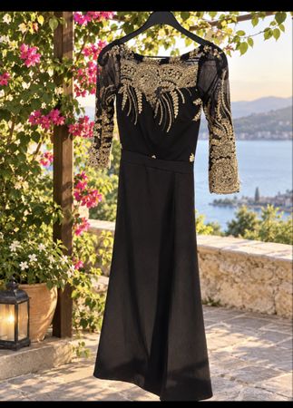 Abendkleid New Collection schwarz gold xs