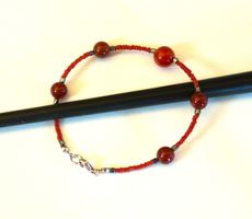 Armband Glas/Natursteinperlen