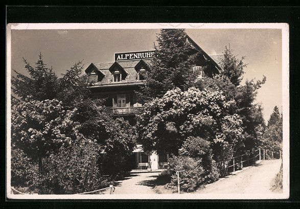 Cartoline postali: AK Wengen, Hotel Alpenruhe mit Park – Usato da Berlin venduto da bartko-reher