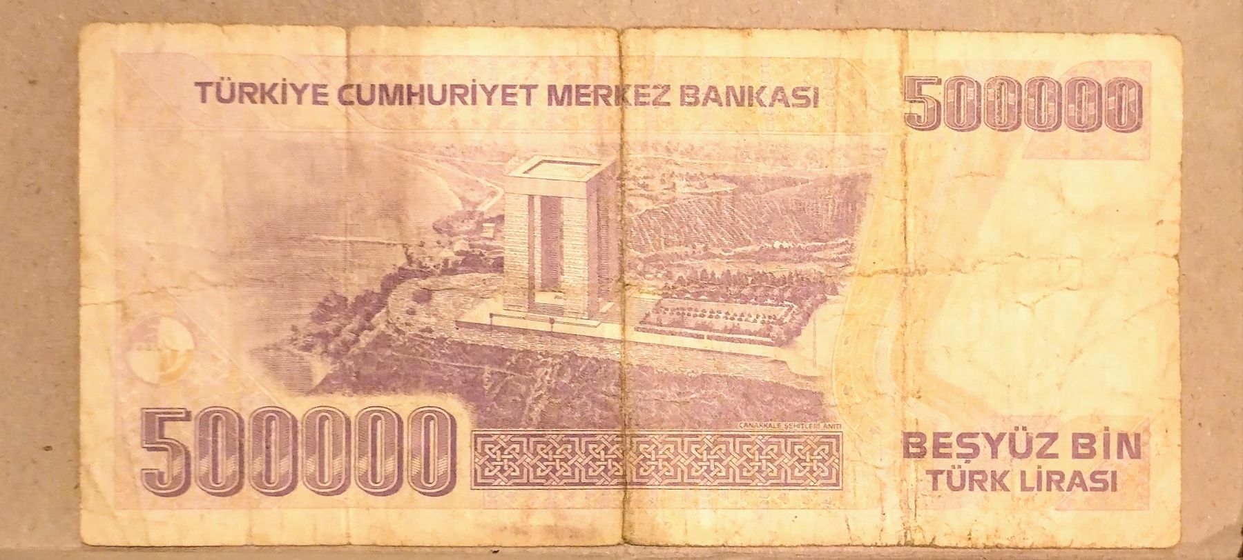 Banknoten: Türkische Lira 500'000 – Gebraucht aus Steinhausen von MuRaTo 1