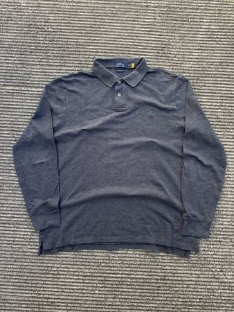 Vintage Polo Ralph Lauren Long Sleeve Polo Grey XL