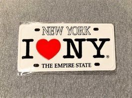 ❗Jetzt = 2.50 Fr. !!❗kl. Blechschild: USA Autonummer I💗N.Y.