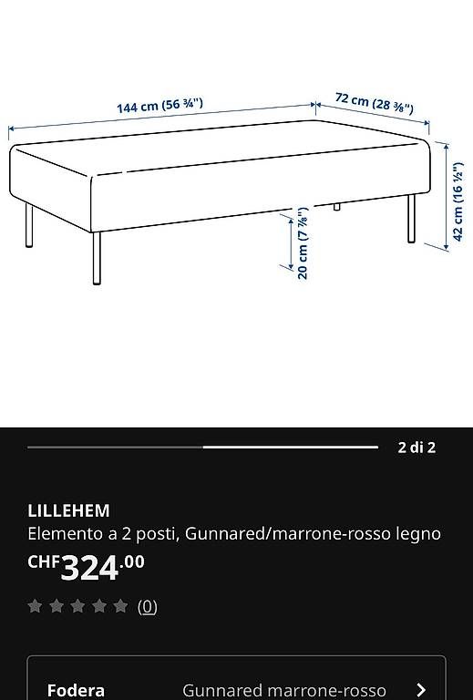 Divani: Vendo pouf per divano a due posti  – Usato da Losone venduto da nicorama 1