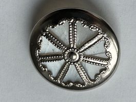 Zierknopf aus Kunststoff, rund, 2.3 cm Durchmesser