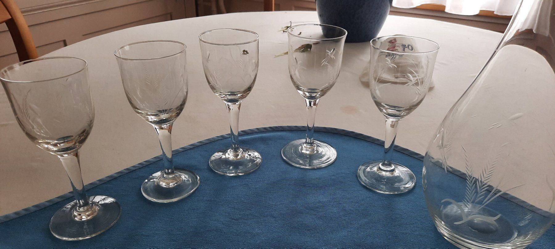 Caraffe: Antike Glasflasche u. Gläser – Usato da Degersheim venduto da chatzgrau 2
