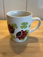 Tasse mit Glückskäfer und Kleeblatt Motiv 🍀🐞