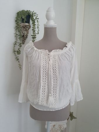 Bluse m. Spitze Gr XS/S *neu* v. New Yorker