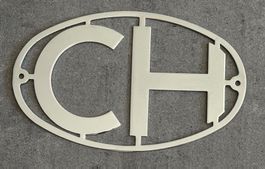 CH SCHILD, KENNZEICHEN, PLAKETTE, 50-ER JAHRE, OLDTIMER AUTO