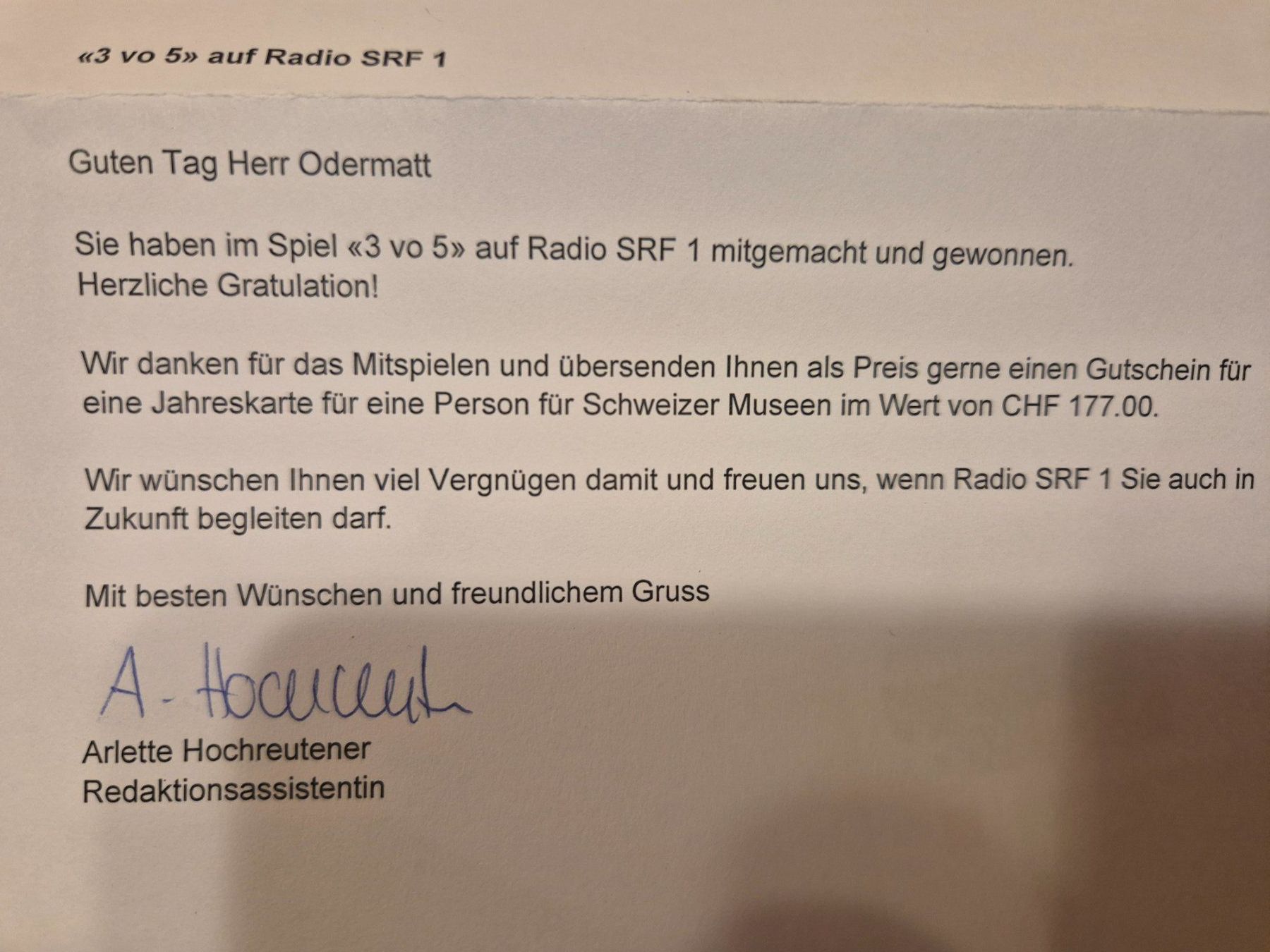 Gutscheine: Gutschein f. Schweizermuseum – Gebraucht aus Stein AR von Bienli4 4