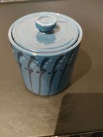 blaue Ton Zuckerdose