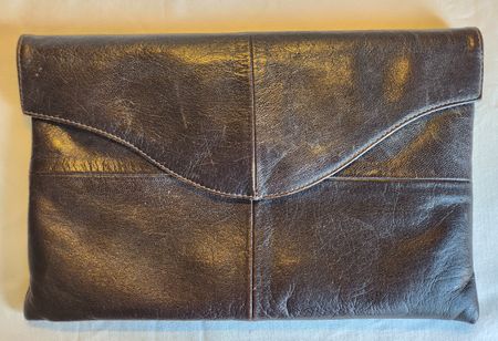 Vintage Leder-Dokumentenmappe Schreibmappe 30×19 cm