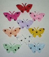 Applique PAPILLONS brillant 10 pcs. MIX