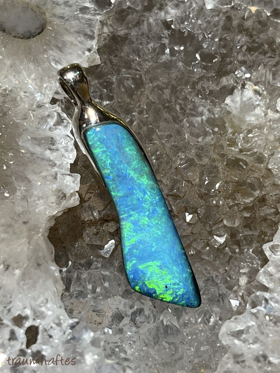 Ciondoli: Opal - Anhänger - Boulder mit 925er Silberfassung – Nuovo e nell'imballaggio originale da Thun venduto da Traumhaftes 2