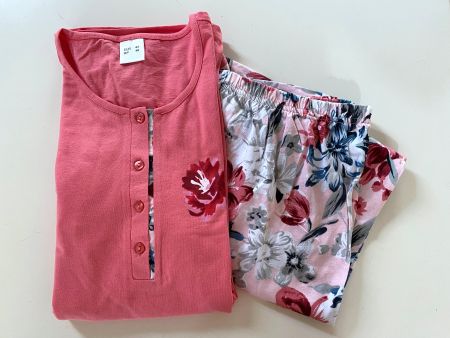 Pyjama Baumwolle, Shirt & Hose, Grösse 44, *Neu*