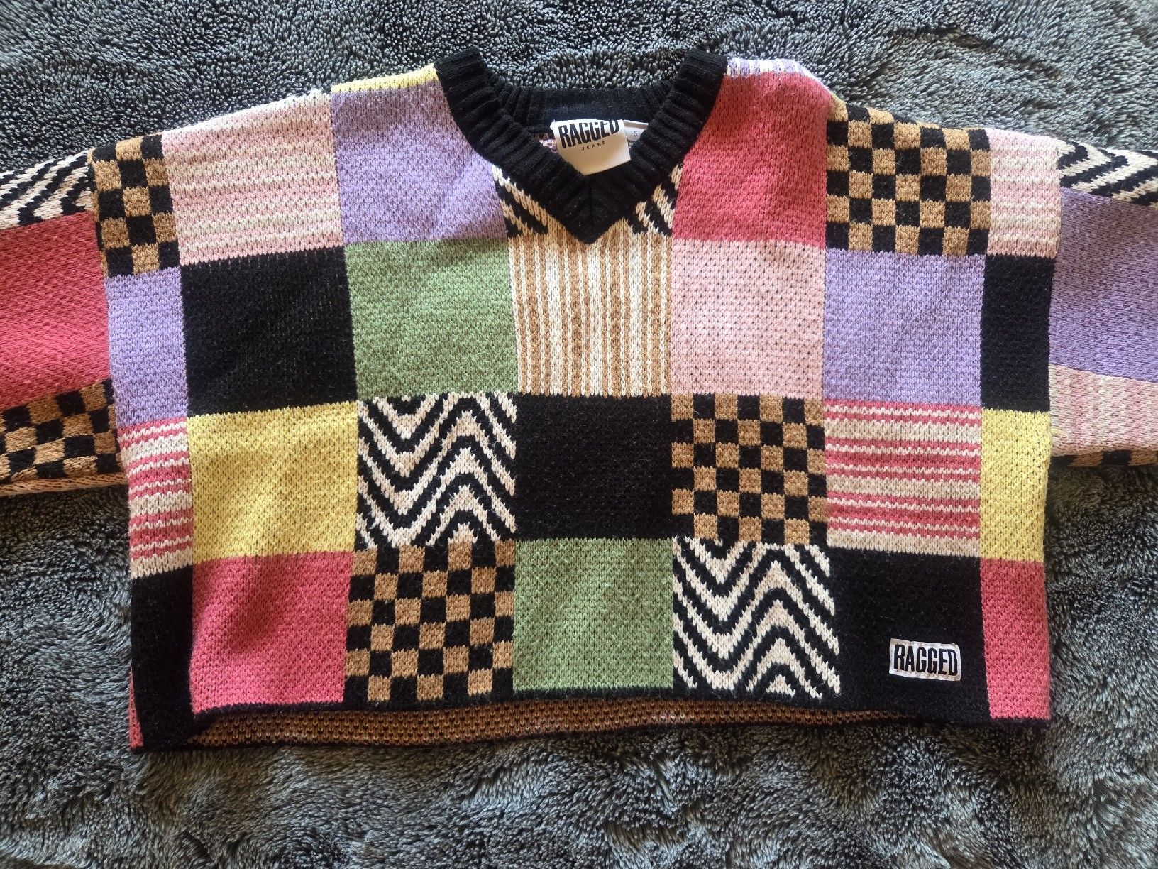 Maglioni & Felpe: Patchwork-Strickpullover „Tang“ von The Ragged Priest – Usato da Bühler venduto da ros_5qfr 1