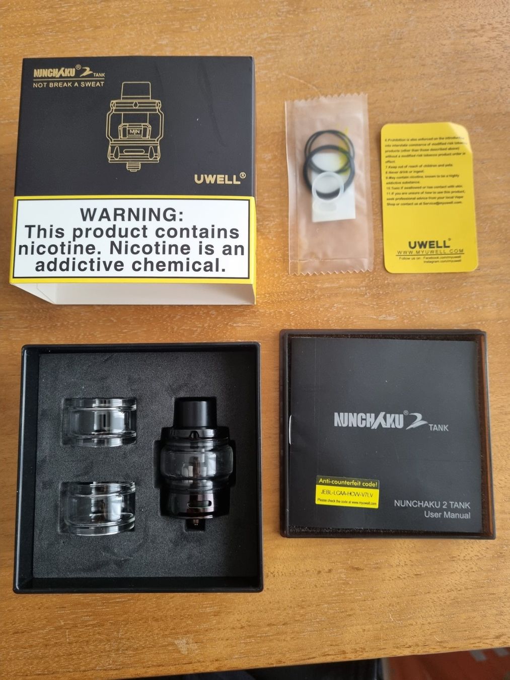 Uwell Sonstige Tabakwaren: Uwell Nuchaku 2 Tank Schwarz – Gebraucht aus Nottwil von Janny77