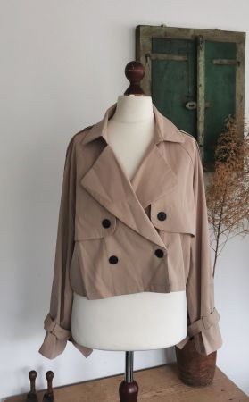 Kurze Trenchcoat jacke von Dazy Gr. L/XL