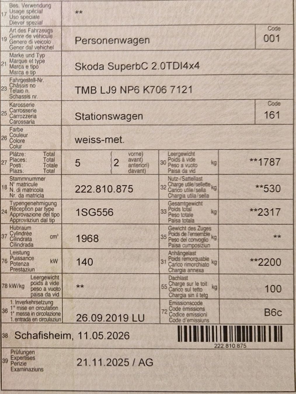 Skoda Automobili: Skoda Superb 4x4 TDI – Usato da Rothrist venduto da Bluangel0 4