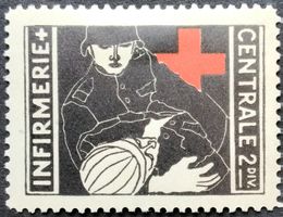 Soldatenmarke 2.WK, Infirmerie Centr 2.Div, noir, Wi San 12