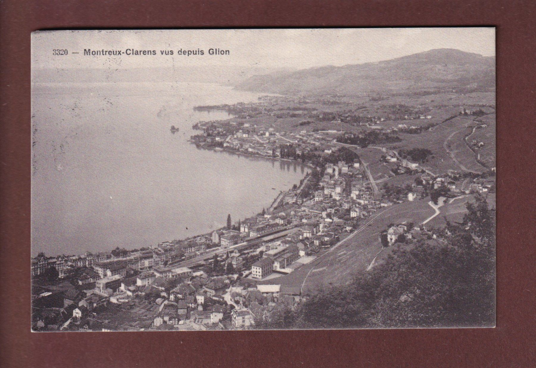 Cartoline postali: MONTREUX depuis Glion - 1920 – Usato da Pully venduto da nicecards