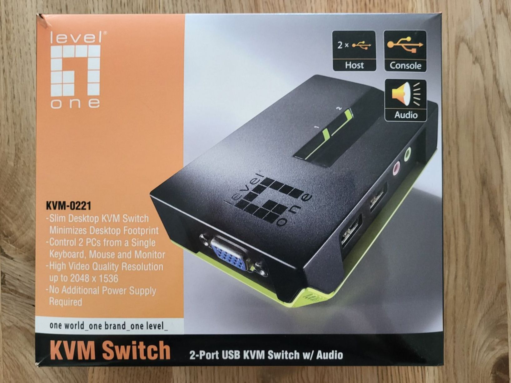 Hub & Switch: LevelOne KVM Switch KVM-0221 2-Port USB mit Audio – Nuovo (secondo la descrizione) da Waltenschwil venduto da creativeline