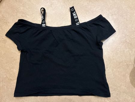 Schwarzes Mädchen Top Gr. 146-152 Offshoulder