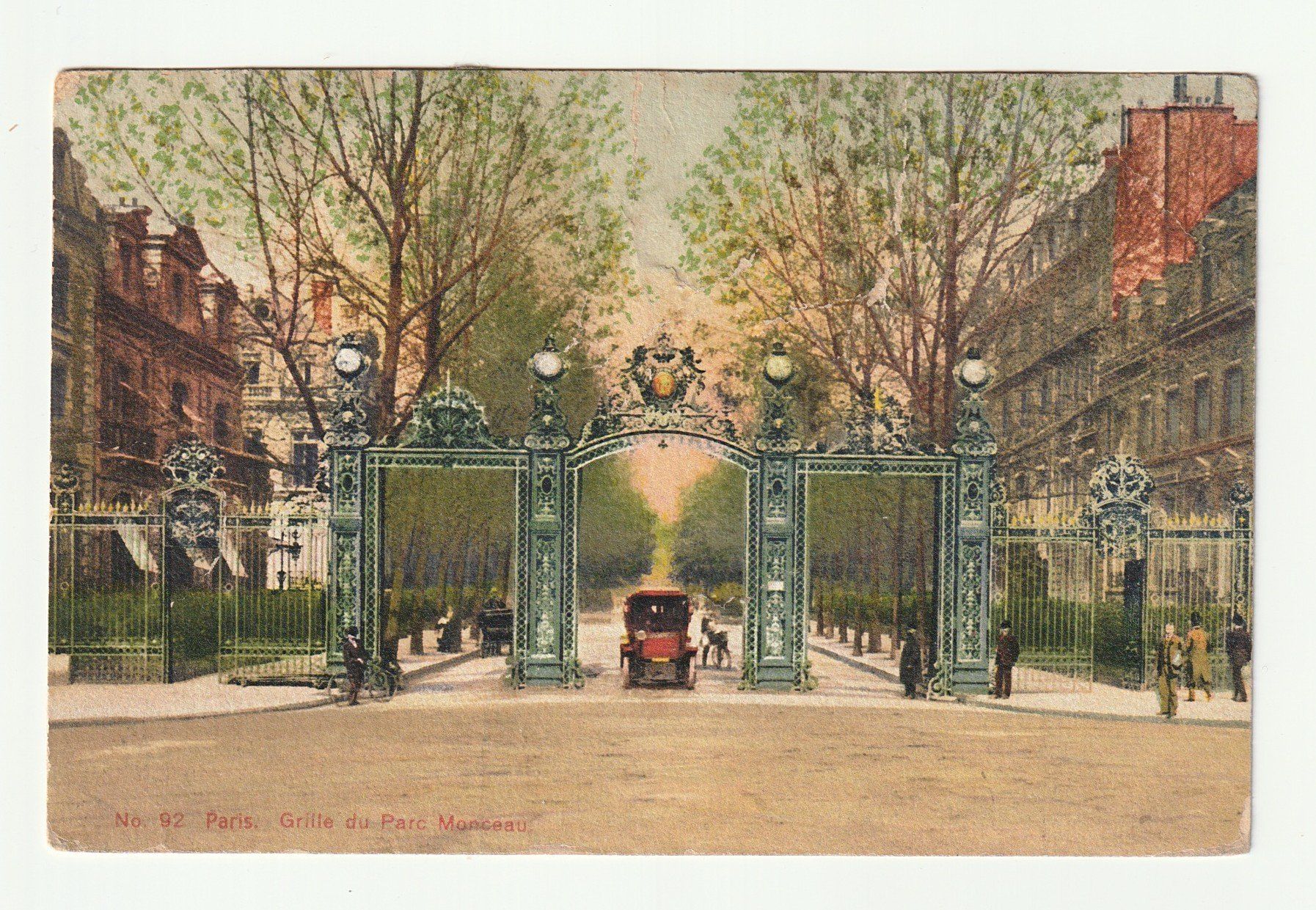 Cartoline postali: Ansichtskarte Paris, Grille du Parc Monceau, Gestempelt – Usato da St. Gallen venduto da Ricardo_Deals